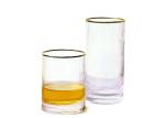 Gold Rimmed 14cm 14oz Lead Free Crystal Drinking Glasses For Hotel