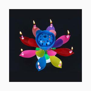 Wholesale Multicolor Spinning Musical Birthday Candle Flower For Celebration from china suppliers
