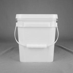 Wholesale White Rectangular 5 Liter Plastic Bucket Heat Transferprinting from china suppliers