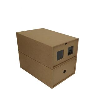 Wholesale Thick Kraft Paper Folding Drawer Style Gift Box Transparent Window from china suppliers