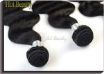 18 Inch No Shedding Virgin Peruvian Hair Extensions Human Hair In Natural Black