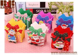 Wholesale Wooden Christmas Bowknot Pencil Vase wood Square wood pen holder/stand/pencil case from china suppliers