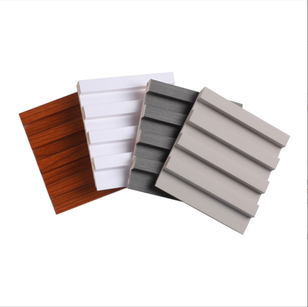 Nano Sheet 3D Insulated Slat Wood Indoor Interior PVC Decorate WPC Wall Panel Panels Walls WPC