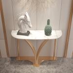 Stainless Steel Entrance Table Wall Table Titanium Gold Metal Base Natural