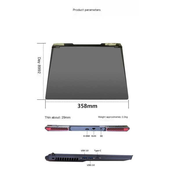 16 Inch Desktop Computers And Laptops HD IPS Display Discrete Graphics Large RAM Ultra Slim Portable Notebook Computer For Business Office Daily Work