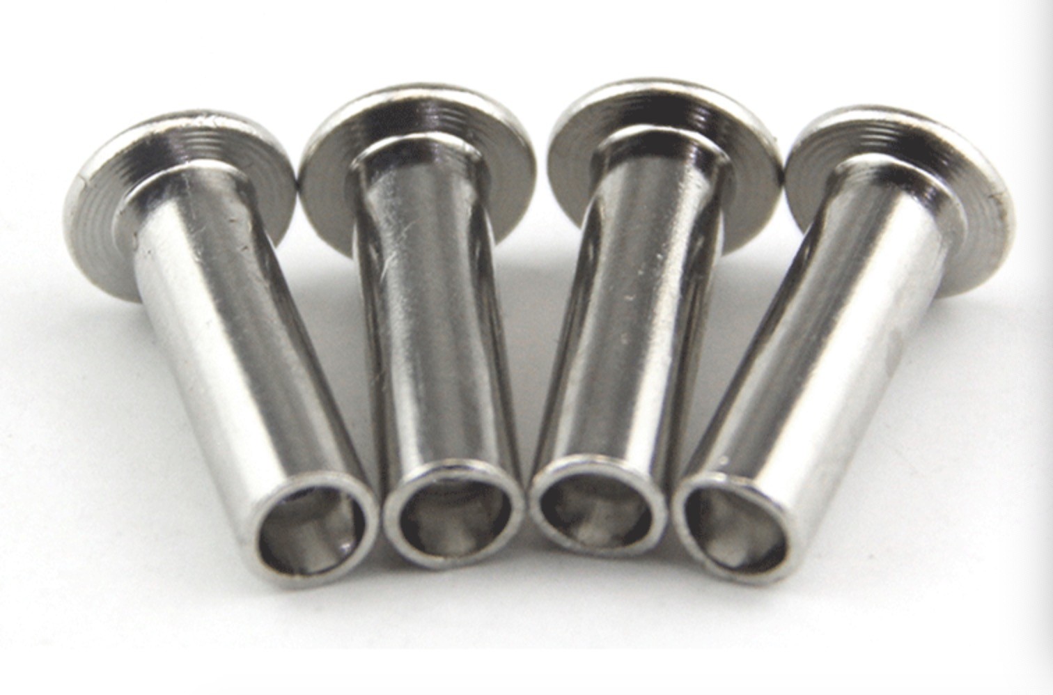 Nickel Plated Brake Lining Rivets , Semi Tubular Hollow End Rivets