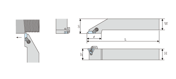 SER/L-V Thread Turning Holder