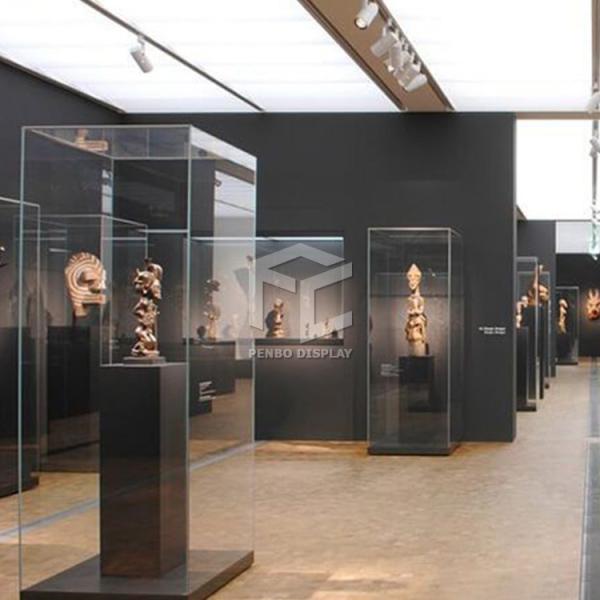 T4 LED Museum Glass Display Case 10mm Thick High Ultra White Tempered Glass