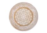 Electroplated Decorative Restaurant Glass Plates Logo Printed