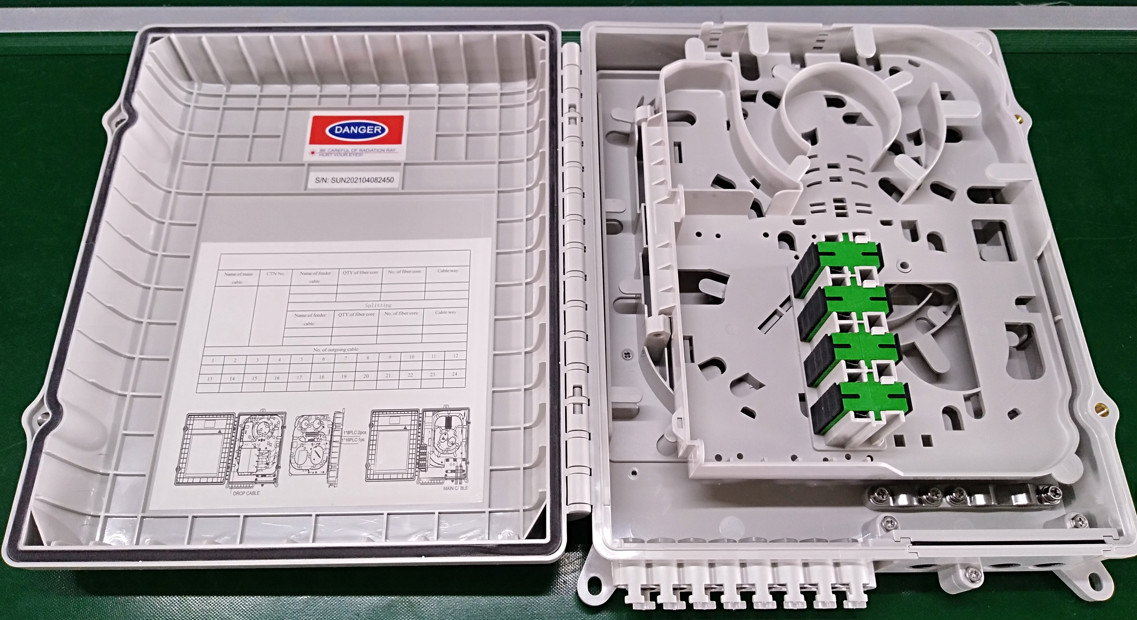 GFS-16U-1 16cores Optical Fiber Distribution Box IP65 328*259*94mm