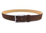 Casual Mens Leather Dress Belt 1 3/8" Wide / Brown Suede Mens Belt