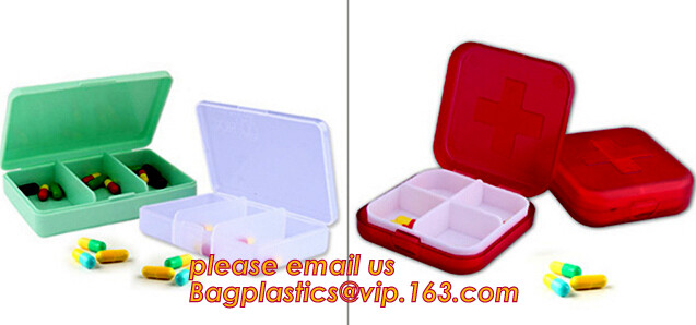 Monthly Pill Case Pill Organizer Pill Box With PU Leather Bag Leather Case, 7 Day Weekly Medicine Pill Organizer Am Pm P