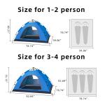 170T Polyester Camping Outdoor Tents 200 X 150 X 125cm Blue Outdoor Picnic Tent