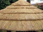 African Garden Decoration PVC Material Component Brick Red Fireproof Thatch