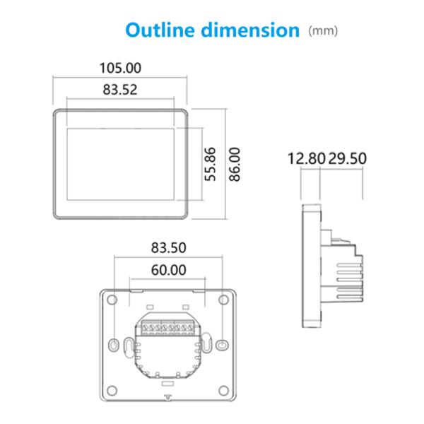 Multi-Protocol Smart HVAC Thermostat – WiFi/Zigbee/Tuya, Remote App/Touchscreen Control, 2/4-Pipe System Compatible