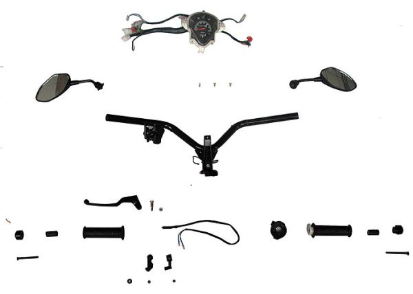 Detailed Design Motorcycle Spare Parts Speedometer Steering Wheel Rear View