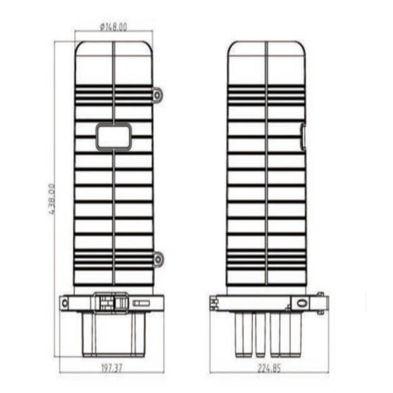 IP67 Protected Dome Splice Closure Density FTTH 36-Core Fiber Optic Equipment Included