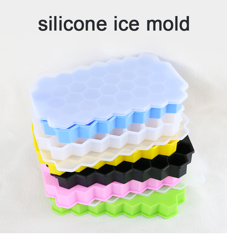 Food Grade Ice Cube Silicone Molds Trays BPA Free Honeycomb Shape 37 Cell
