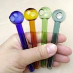 Unique Sturdy Glass Oil Burner Tube , Daily Use Hand Blown Bongs