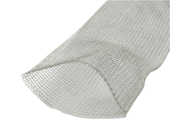 316L Knitted Wire Mesh Twin Wire / Dogan Wire 0.18mm Dia 38mm Width For Thermal Insulation