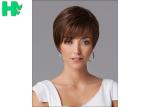 Natural Color Fashion Short Synthetic Wigs , High Temperature Fiber Wigs For