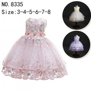 China Pink Little Princess Dress Fashionable Zipper Closure Summer Wear on sale