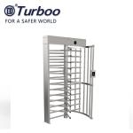 Full Height Pedestrian Turnstile Gate Stainless Steel High Security IC ID