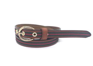 Wholesale 3/4&quot; Width Women's Fashion Leather Belts Casual Or Dress With Stripe Stitching from china suppliers