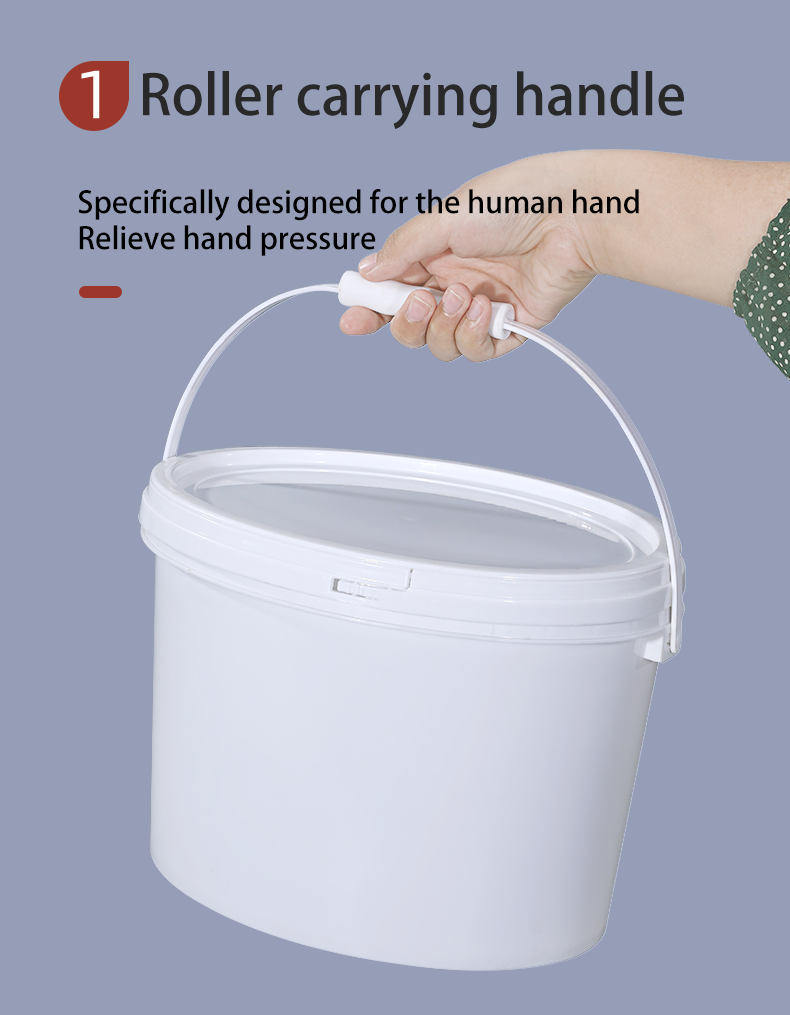 Round Food Grade Storage Drum with Handle and Lid 6L/10L/17L/19L Capacity as Sample