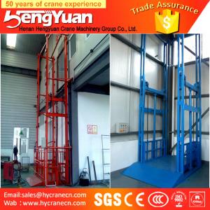 Wholesale 300kg-3000kg floor to upstairs guide rail chain hydraulic goods lifting platform from china suppliers