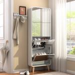 Elbow double layer 4 bucket shoe cabinet
