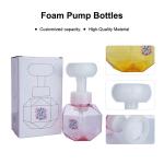 200ml Plastic Pink/Green/Yellow/Blue Rhombus Clear Bottle With White Pump For
