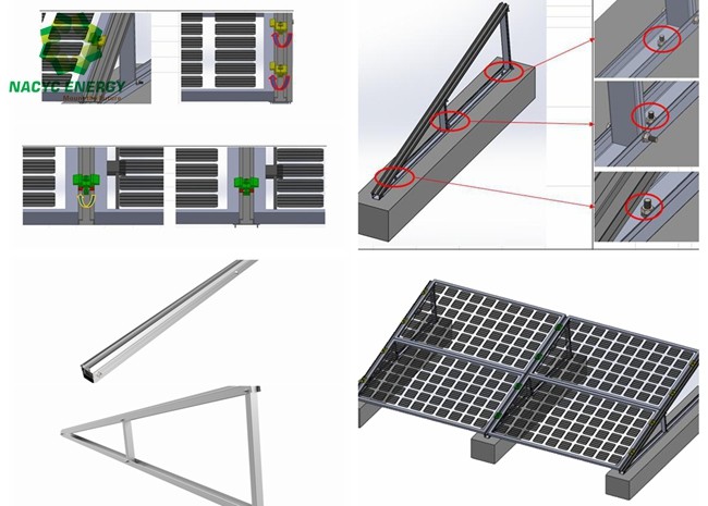 Universal Tripod Flat Roof Solar Mounting System Simple Innovative Design