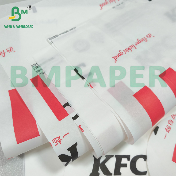 Printable Kit 7 White Greaseproof Paper 50gsm Bleached Grease Resistant Paper