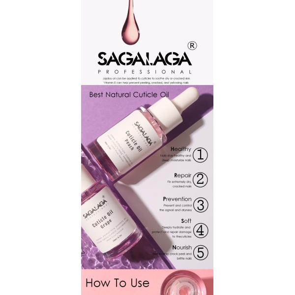 Healthy Formulate Nail Care SAGALAGA Strengthening Oil Nourish Hydrates Cuticle Oil for Moisturizing Nails Custom Logo