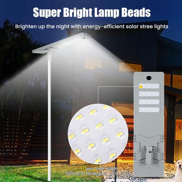300W High-power Waterproof IP65 Outdoor Integrated LED Solar Street Lamp with Motion Sensor
