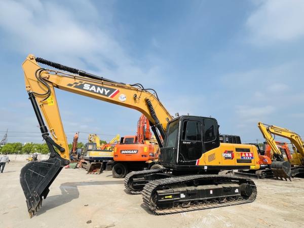 21 Ton Secondhand Digger Used Sany SY215C Hydraulic Excavator 1CBM Bucket