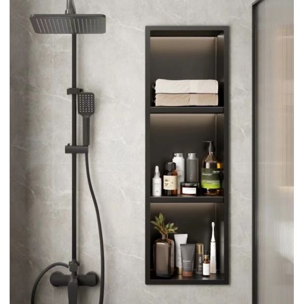 Mirror Stainless Steel Niche Wall Decor 2mm Board Metal Shower Niche For Hotel Bathroom