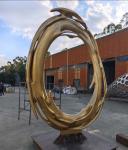 Modern Garden Ornaments Statues Handmade Polished Abstract Metal Sculpture