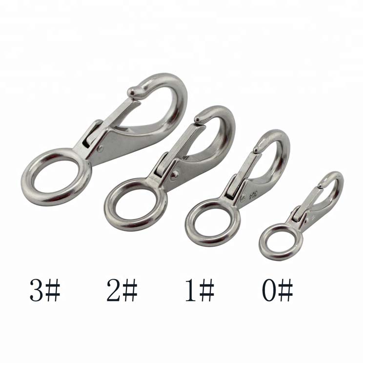 Stainless Steel 316 Mini Rigid Swivel Eye Snap Hook For Marine Quick Linking Requirements