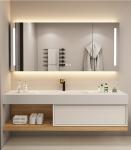 Yellow Topcoat Contemporary Bathroom Cabinets 850mm Height Watertight Plywood