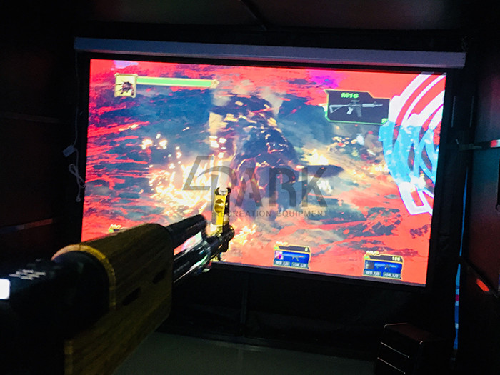 Amusement Gun Arcade 4d Alien Swarm Infrared Shooting Game Machine 400W