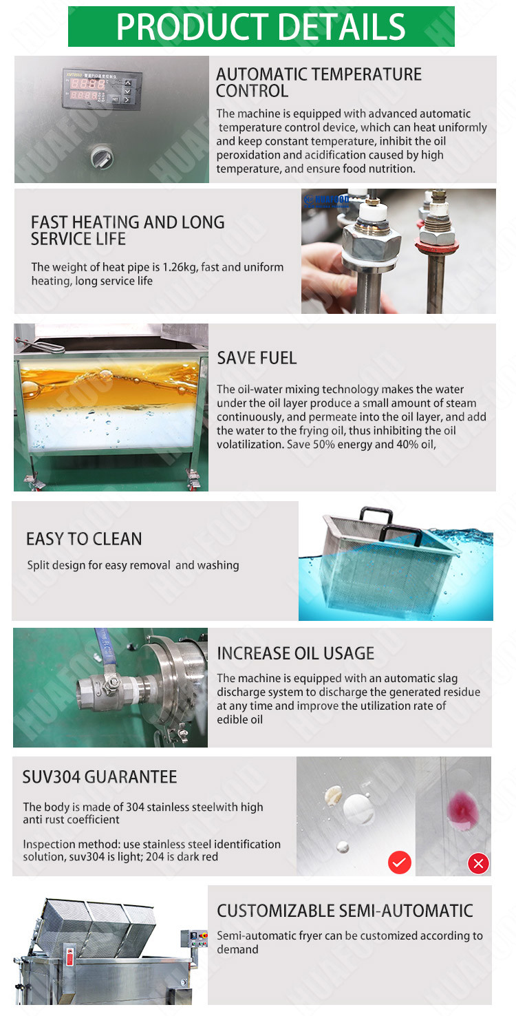Broad Bean Snacks Frying Machine , Commerical Deep Fryer 2 Year Warranty Electric Frying Machine