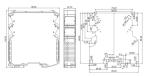 4 Poles OEM ODM PLC Housing 22.5mm Light Grey UL94V-0
