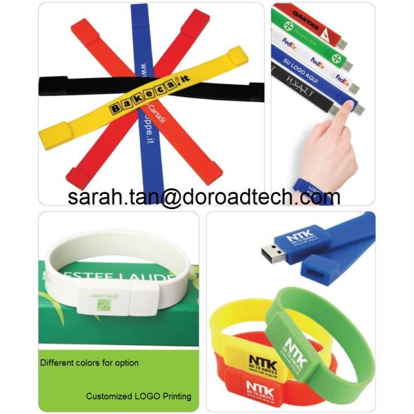 Promotional Gifts Silicone Bracelet USB Flash Drive for Free Sample