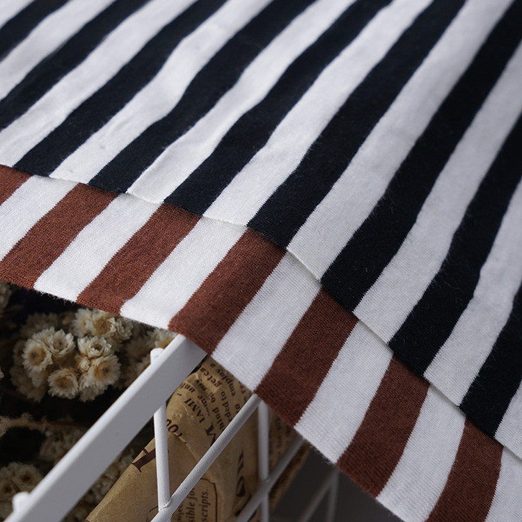 Fashionable AndNatural Texture Breathable Easy To Care ​Striped Material Fabric For Tracksuit