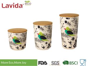 Wholesale Customized Printing Bamboo Fiber Storage Box , Anti - Bacteria Melamine Food Containers from china suppliers