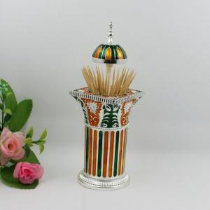 Wholesale Shinny Gifts Luxury Retro Metal Toothpick Holder Pop-up Can Case Box Dispenser Gifts from china suppliers
