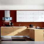 1.6m 304SS Sink Tap Brown Island Kitchen Cabinets Marble Countertops