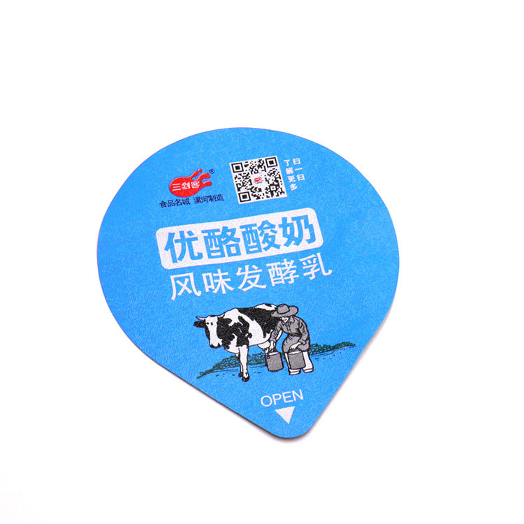 101mm Precut Aluminum Yogurt Foil Lid PP Lacquer Easy Peel For Beverage